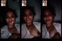 Cute Desi girl Shows Boobs On VC